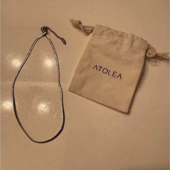 Sleek Silver Choker Necklace with Polished Finish - Picture 2 of 6